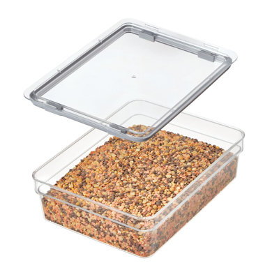Grand bac de rangement pour articles secs iDesign - L 7,85 po x H 10,5 po x l 3 po, bac transparent