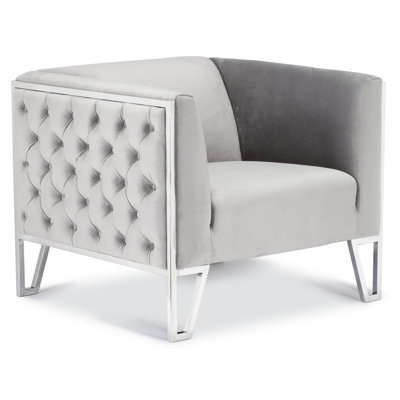 Poston 91.44Cm Wide Tufted Velvet Side Chair by Wade Logan