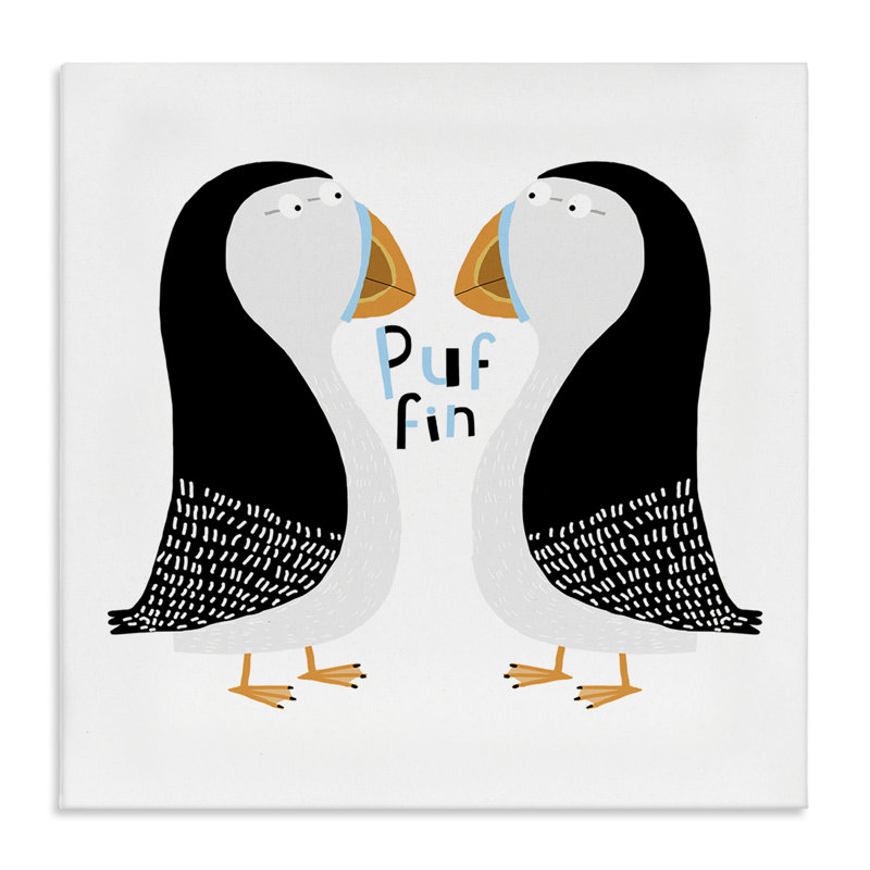 «Puffin Bird Duo» par Carla Daly, H 36 po x l 36 po