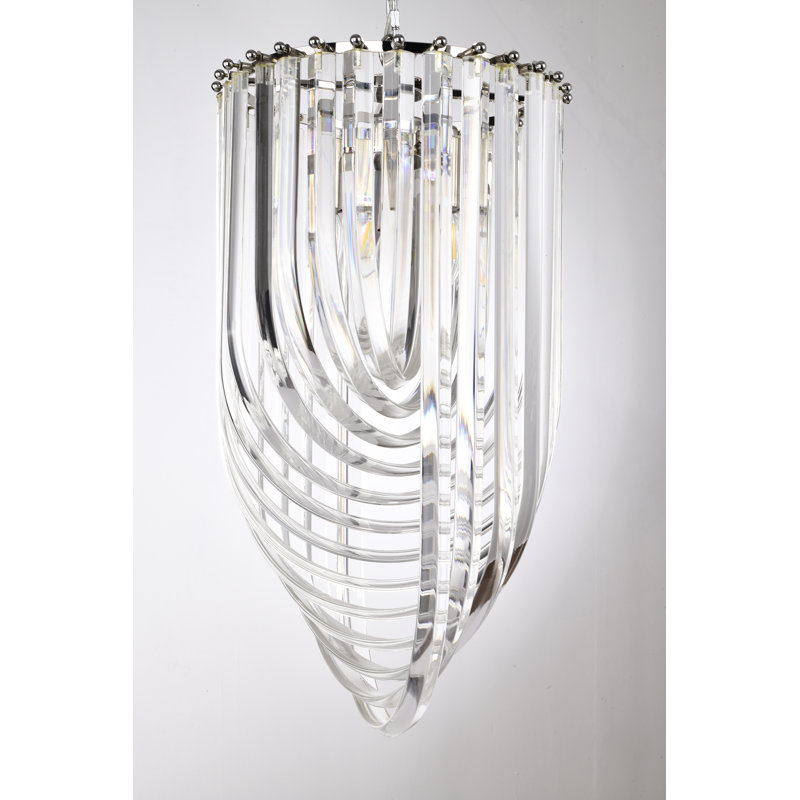 Hinkle pour le salon et la salle à manger, Nickel clair poli, 3 lumières