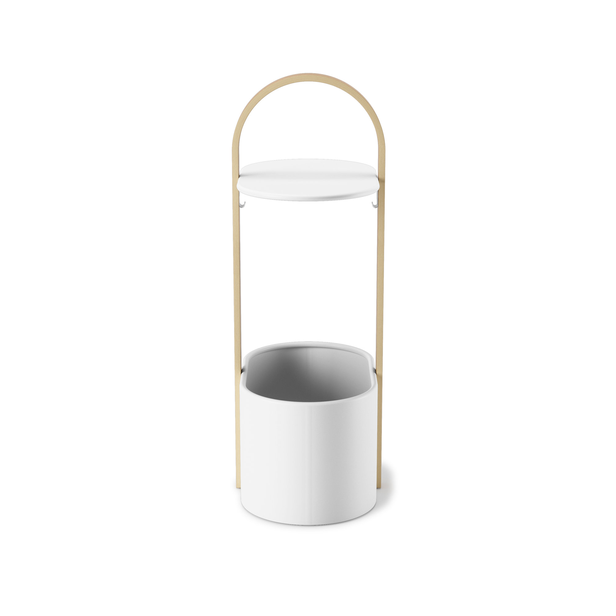 Akyah End Table, White