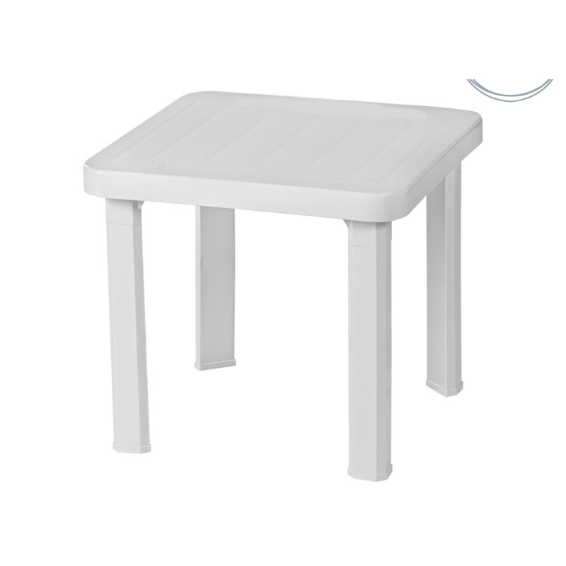 Square Outdoor Side Table , 47cm cm W 47cm cm D, White