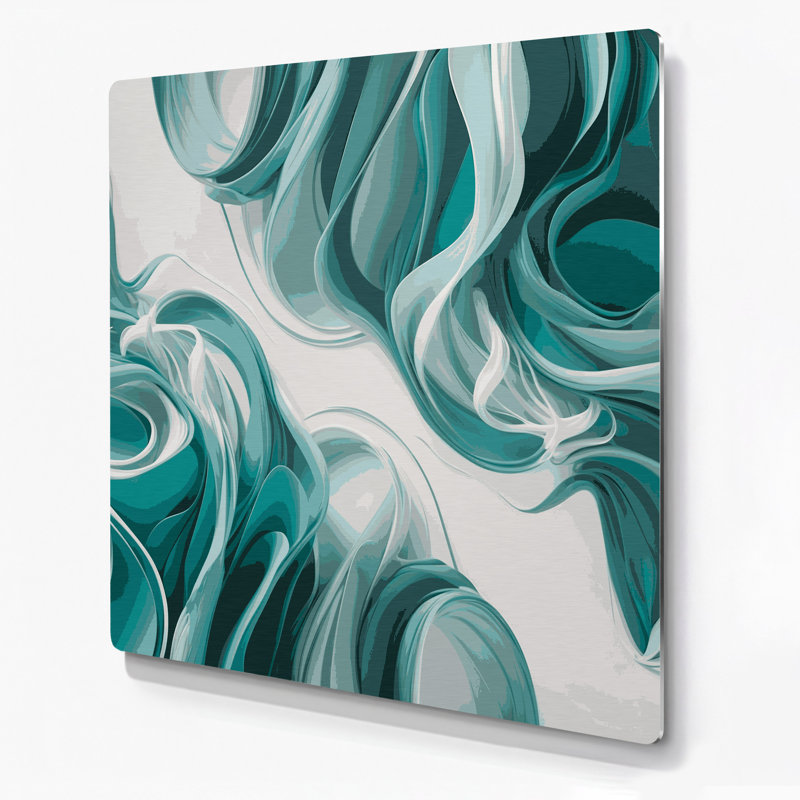 «Lyrical Abstraction 81», art mural en métal vert, H 8 po x l 8 po