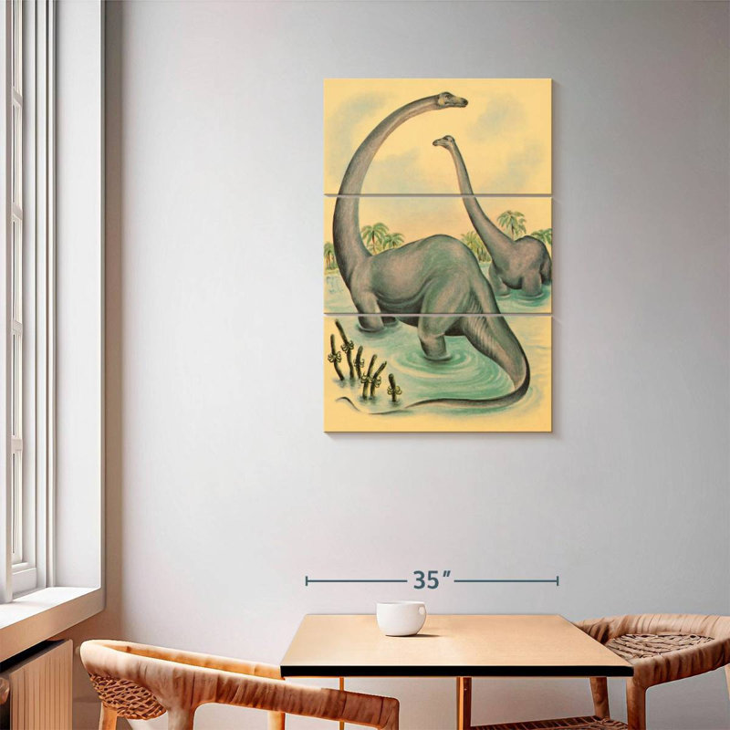 Brampt Jurassic Brontosaurus, 57" H x 36" W