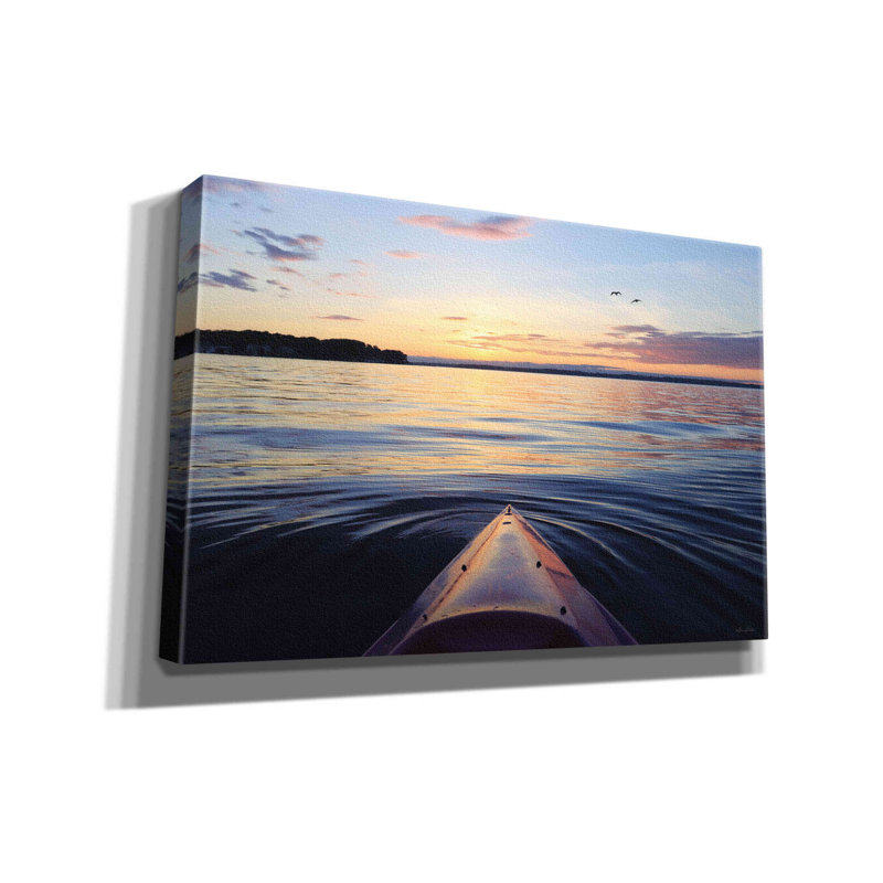 «Seneca Kayayak On French Bay on Canvas» par Lori Deiter, reproduction, H 12 po x l 18 po x P 0,75 po