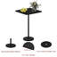 Table d'appoint avec base en pierre blanche et surface noire-111780110-111780106-111780107