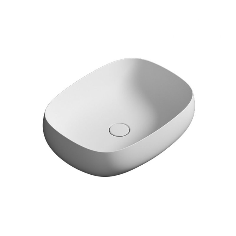 WS Bath Collections Seed 16.5'' Glossy White Ceramic Specialty Bathroom Sink