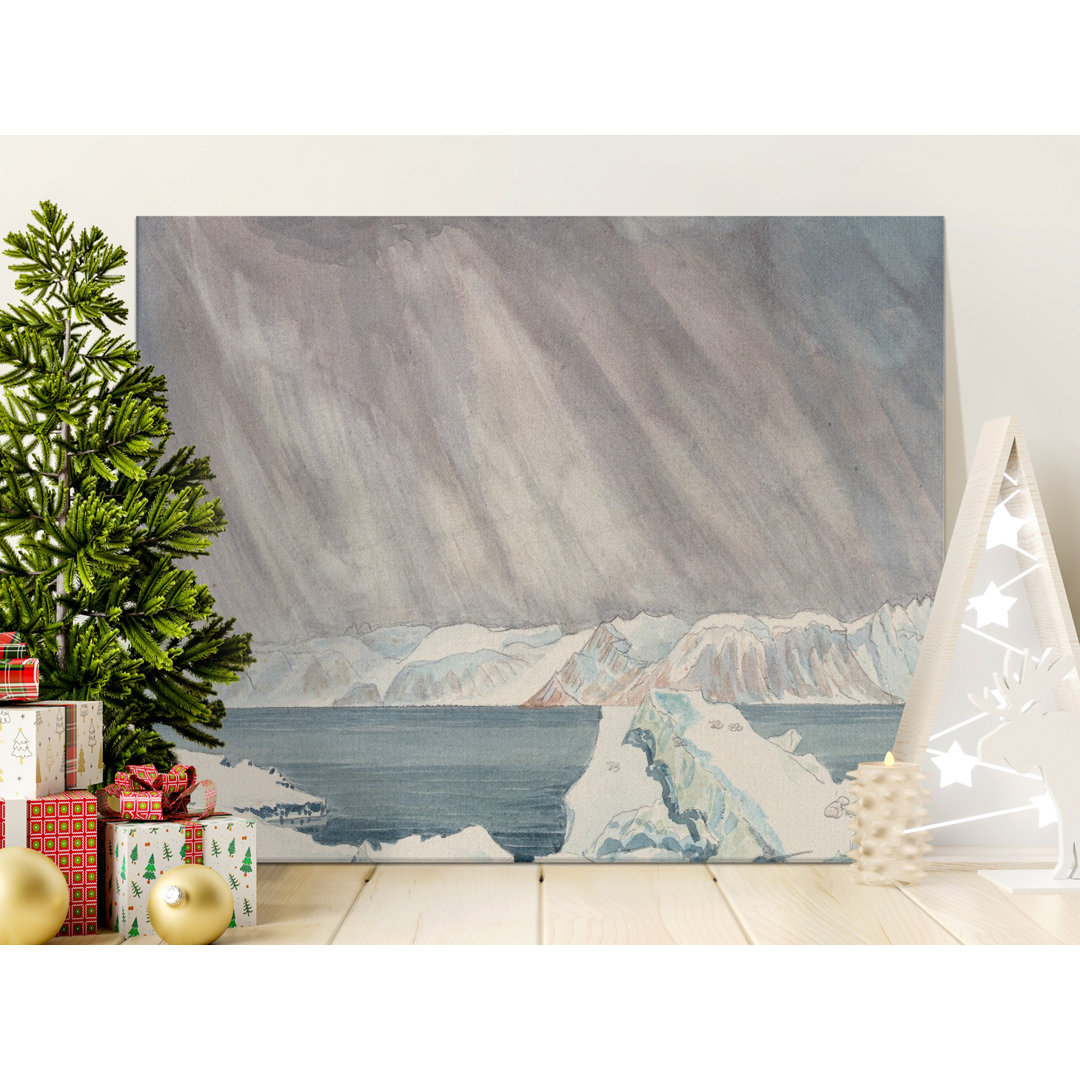 Arctic Landscape Canvas Wall Art, Polar Bear Scene, Gallery Wrapped Matte Print, Ready to Hang, Archival Quality Canvas Art