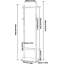 Portemanteau autoportant avec 2 tringles principales et base rectangulaire stable