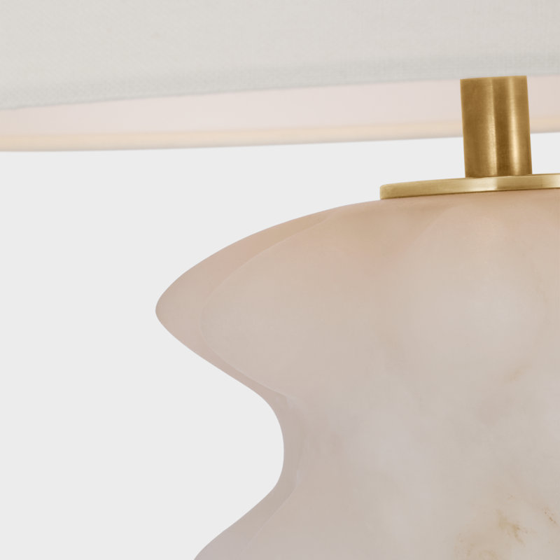 Luxor Table Lamp, Alabaster/Hand-Rubbed Antique Brass