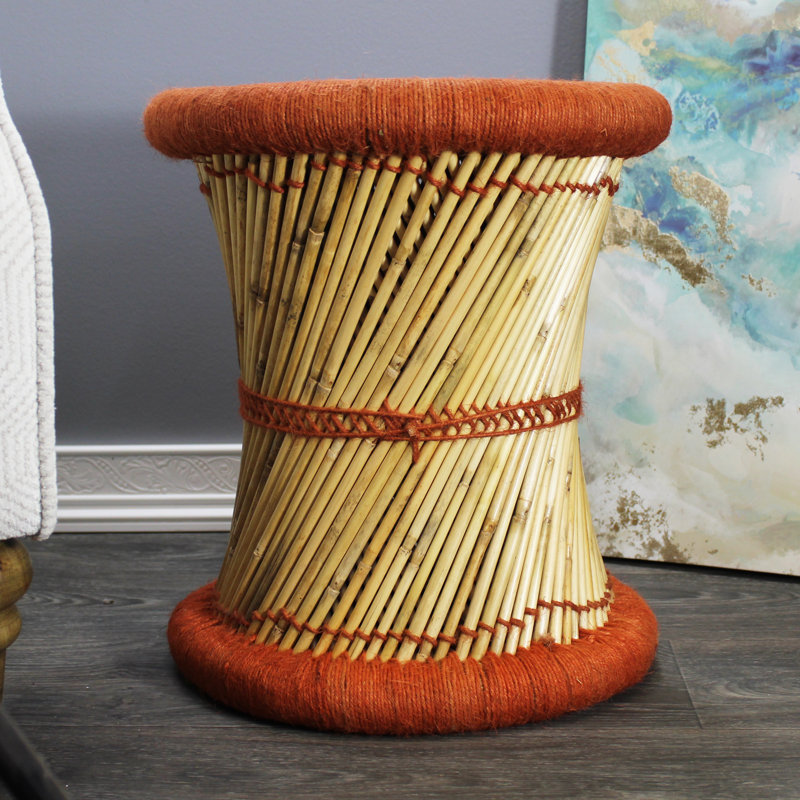 Tabouret d'appoint Barkhamsted Reed, Orange terre cuite