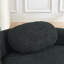 Méridienne Accent - canapé simple rembourré de mousse avec dossier intégré + coussin latéral pour le salon et la chambre à coucher, noir