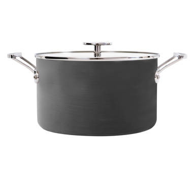 Mauviel M'Inox 360 Brushed Stainless Steel Sauce Pan With Glass Lid,  Stainless Steel Handle, 1.2-Qt