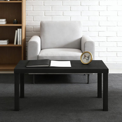 Modern Rectangle Coffee Table With Extra-Thick 1.8 Inch Tabletop, Sturdy Composite Wood Construction For Living Room, Home Office, And Lounge