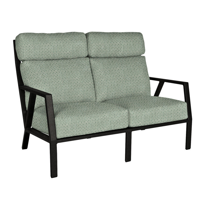 Aris Outdoor 2 - Seat Loveseat, Muscle Beach Grey, Carbon Black