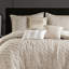 Édredon grand beige 7 pièces à motif diagonal, rembourrage toutes saisons, literie de luxe avec coussins décoratifs grand, beige, design, literie,-120954182