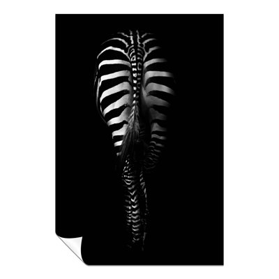 Zebra Behind Tail Artistic - No Frame Print