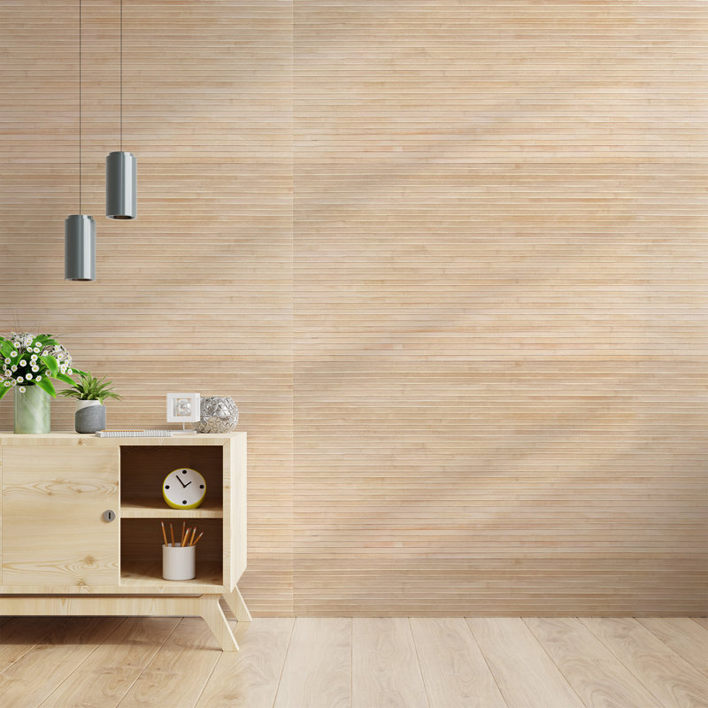 Panneau mural en bambou naturel Art3d 48 po x 96 po pour la décoration murale de salon, chambre à coucher, Carbonisé