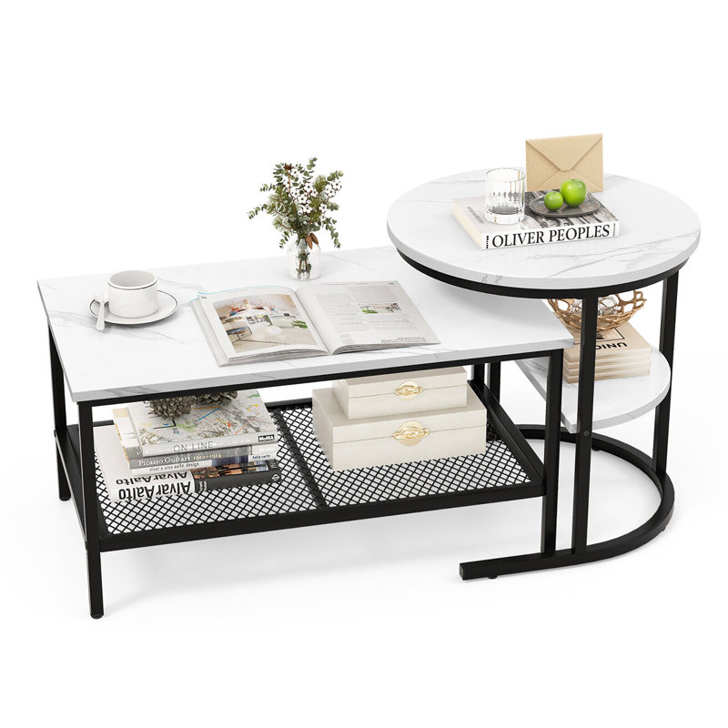 Javarrius Nesting Coffee Table, Black