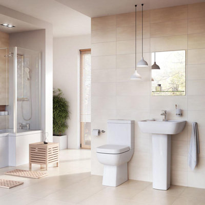 White Stone Railway 855mm L x 450mm W White Ceramic Rectangular Sink with Overflow