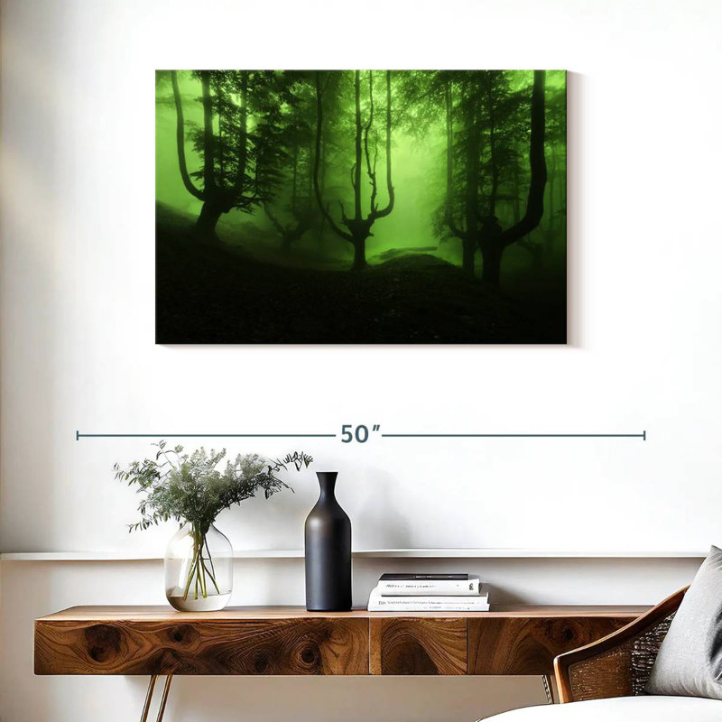 Misty Green Forest, 24" H x 36" W