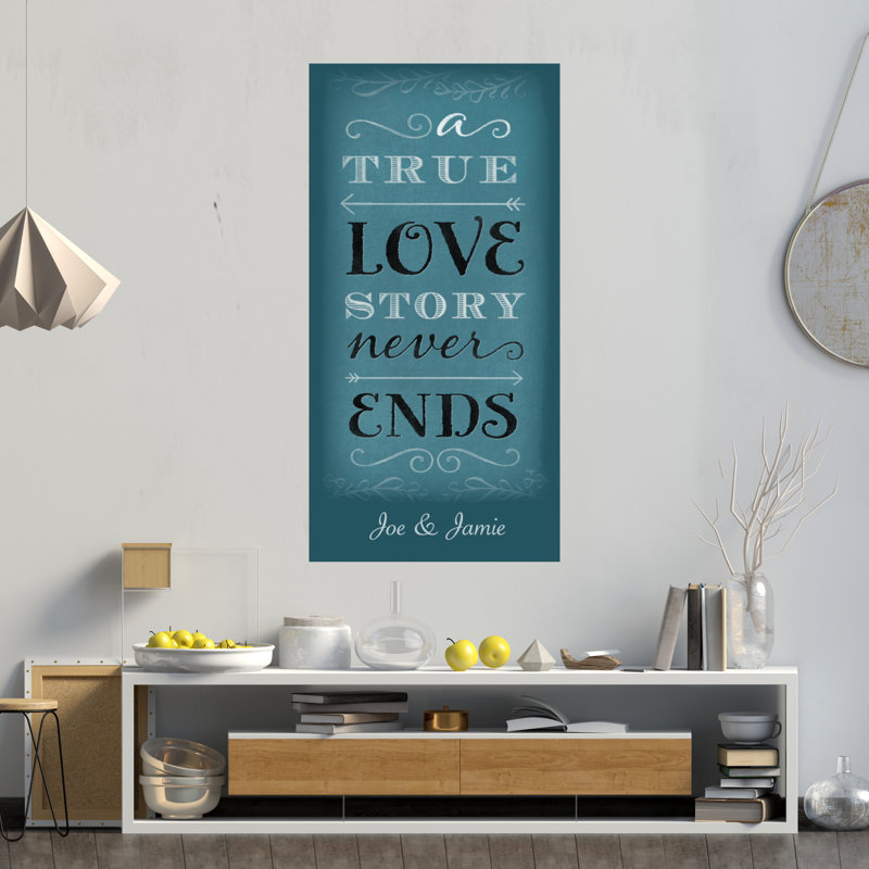 Décalcomanie murale « true love story » personnalisée, Oui