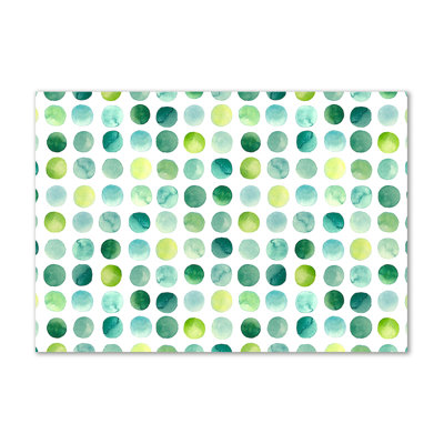 Green Dots - Wrapped Canvas Print