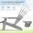 Patio Adirondack Chair All-weather Hips Lounge Chair With Retractable Footrest-994615732