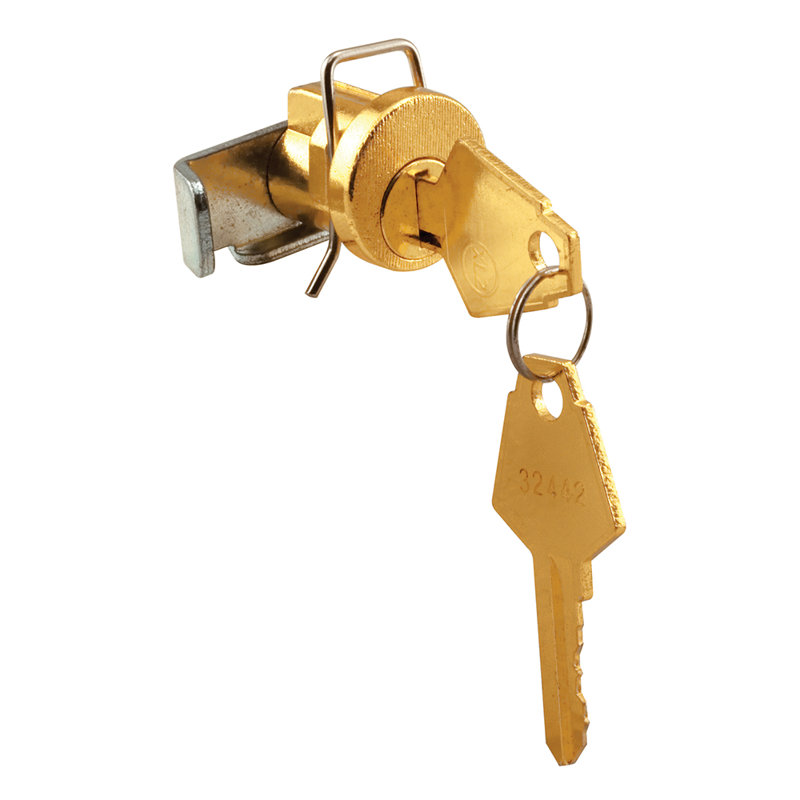 Mail Box Lock, 1 In., Brass, 1" H x 4" W x 3.5" D
