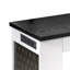 Bureau cannelé moderne de 55 po avec armoire de rangement et tiroirs (tabourets non inclus)-938521709