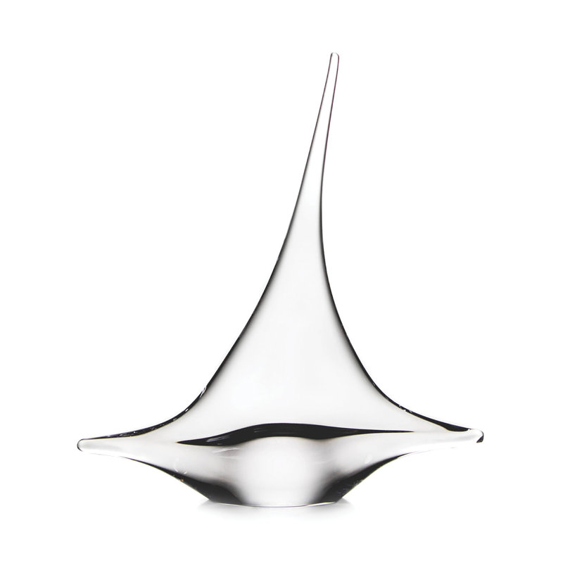 Handmade Glass Sailboat Figurine, Medium