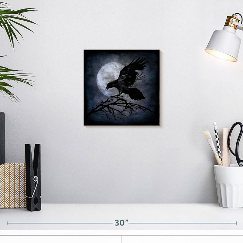Kelan Moonlight Crow, 10" H x 10" W