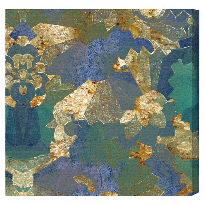 «Turquoise Deco», impression sur toile tendue, H 16 po x l 16 po