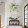 6 - Light Hand Blown Glass Modern Linear Sputnik Chandelier