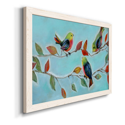 Bitty Birds II - peinture sur toile encadrée