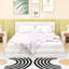 Luxurious Queen Size Upholstered Platform Bed with Headboard-2093443633