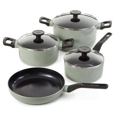 BergHOFF Leo Glints 7Pc Ceramic Nonstick Cookware Set, Spirit