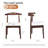 Solid Wood Dining Chairs With Curved Wide Backrest, Farmhouse Kitchen Side Chairs(set Of 2)-999225192