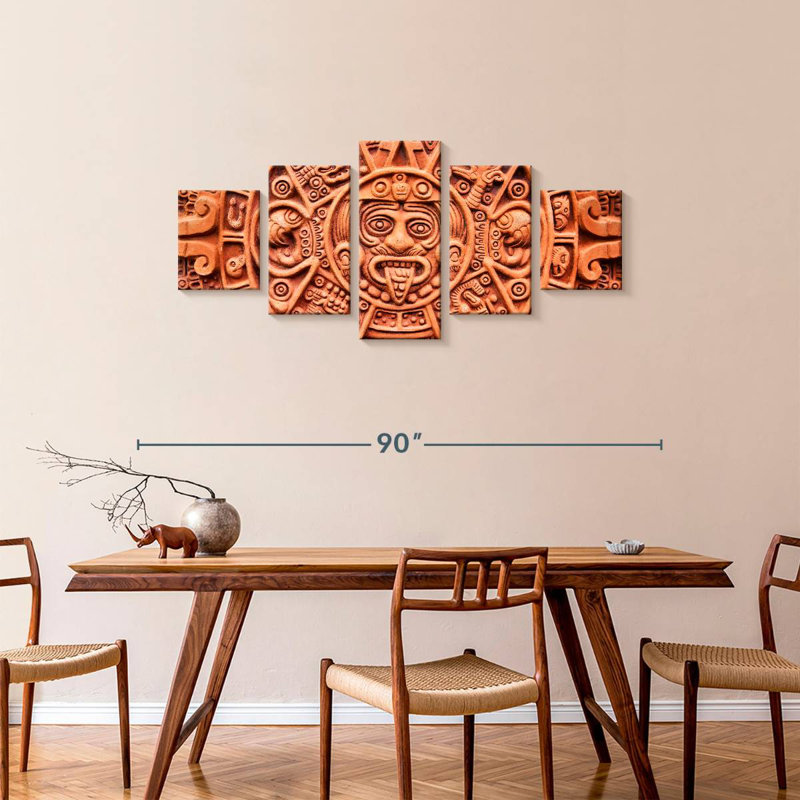 Aztec Sun Stone, 34" H x 74" W