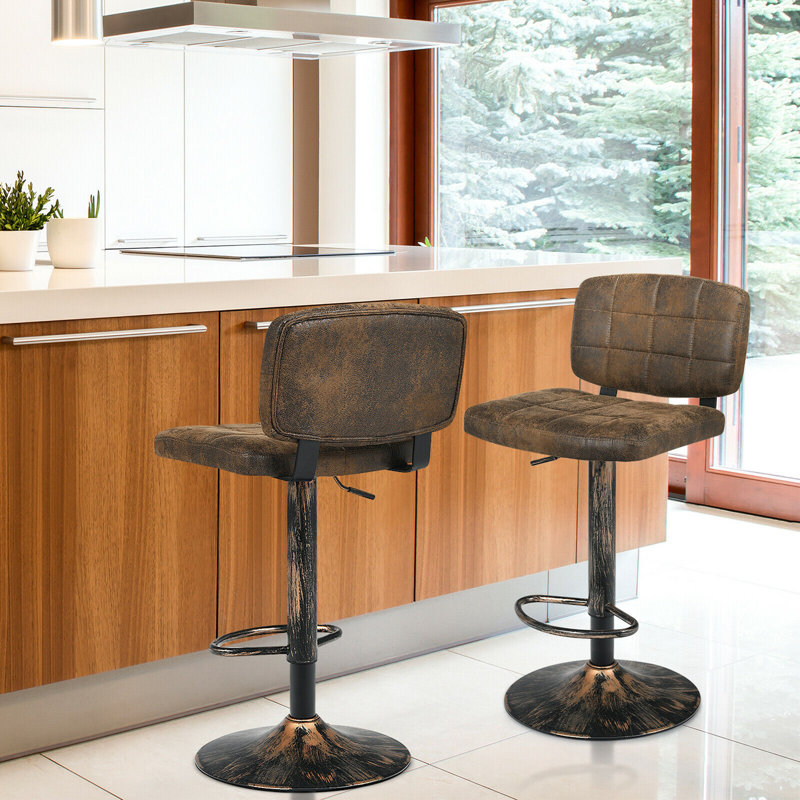 Tabouret de bar rotatif à hauteur ajustable Keina