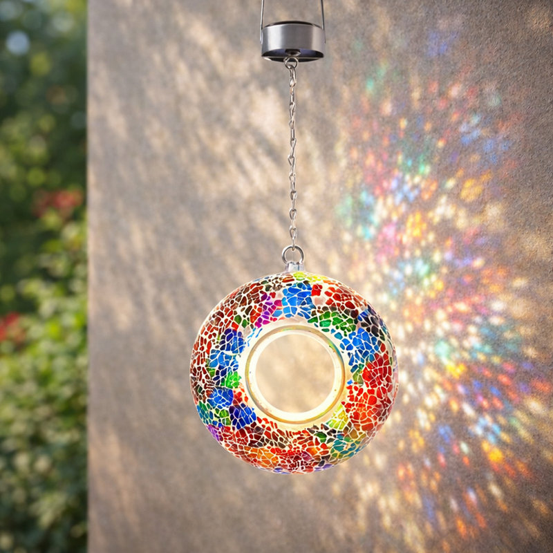 Mangeoire solaire pour jardin à oiseaux, Multi-couleur