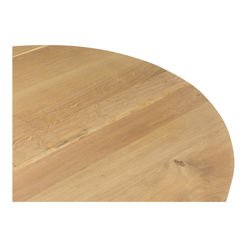 Table de salle à manger en chêne massif Signa, L 36 po x L 76 po, Brun foncé