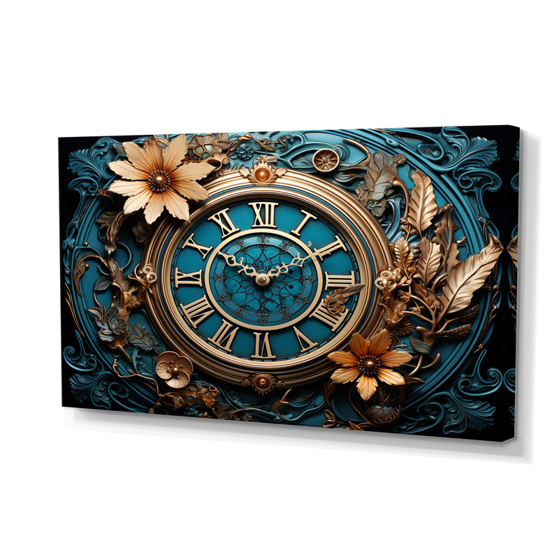 Horloge industrielle élégance I - reproduction d'art sur toile encadrée