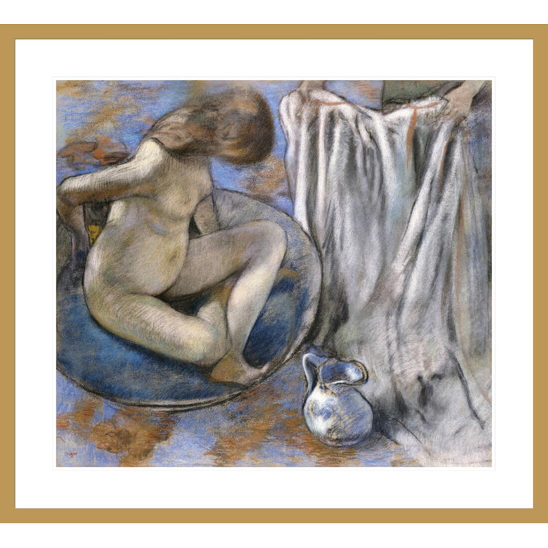 «Woman In The Tub» par Edgar Degas, impression giclée sur cadre, 33.5" H x 36.78" W