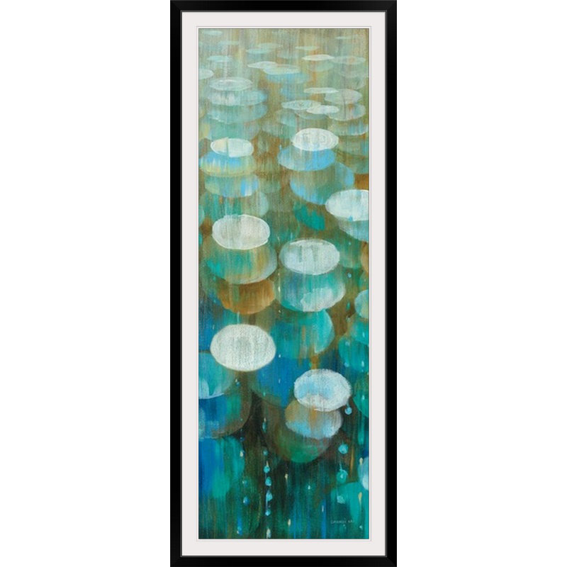 Raindrops " Raindrops II " by Danhui Nai, 56" H x 24" W x 1" D, Black Frame