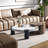 Cream style simple modern marble coffee table