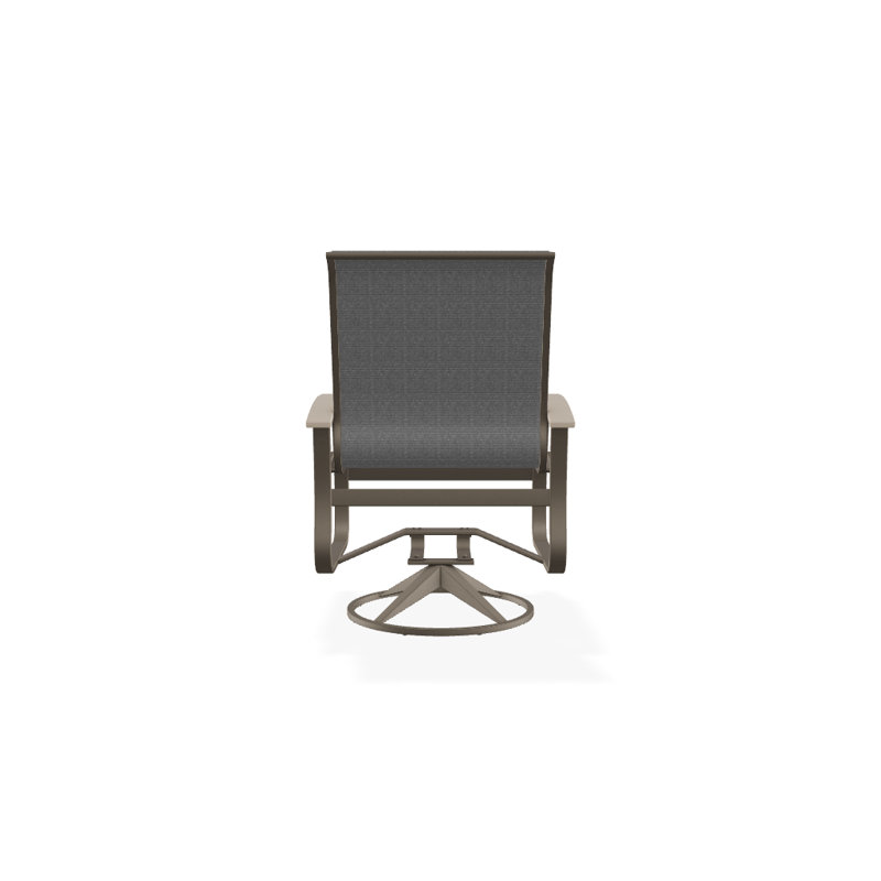 Belle Isle Outdoor Dining Armchair, Desert P60, Textured Snow, Titanium Sunbrella®