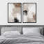 «Pastel Grunge Paint Stroke Abstract Shapes», art moderne, décoration murale, Calm Relax, 2 pièces-98109248-98109247