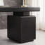Bureau rectangulaire en bois manufacturé noir-1358251644
