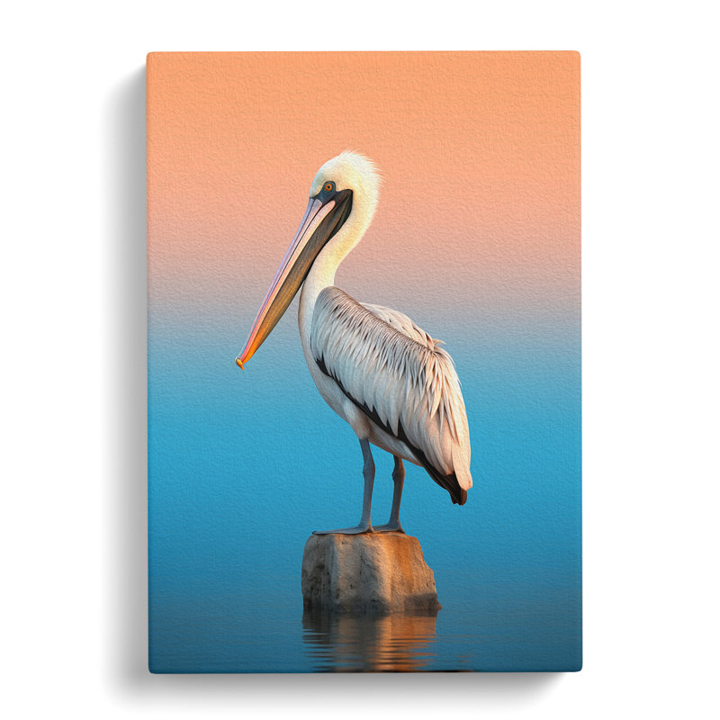 Pelican Minimalism - No Frame Print, 60cm H x 40cm W x 3cm D